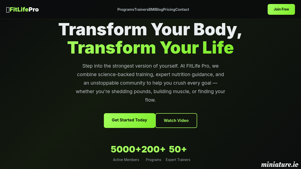 FitLife Pro — Fitness